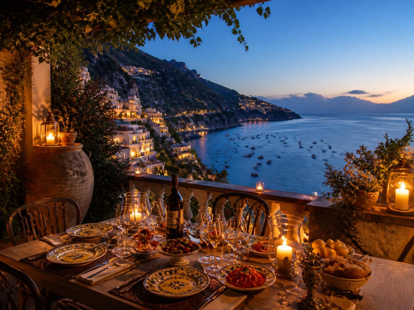 A private Italian terrace prepared for a tailored travel proposal