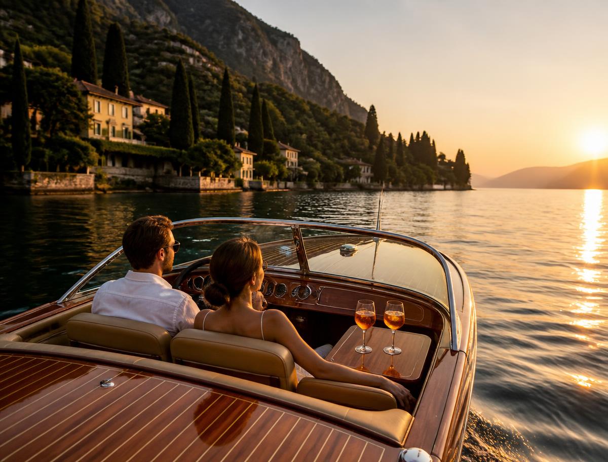 Private Riva Boat Tour & Sunset Aperitiv on Lake Garda