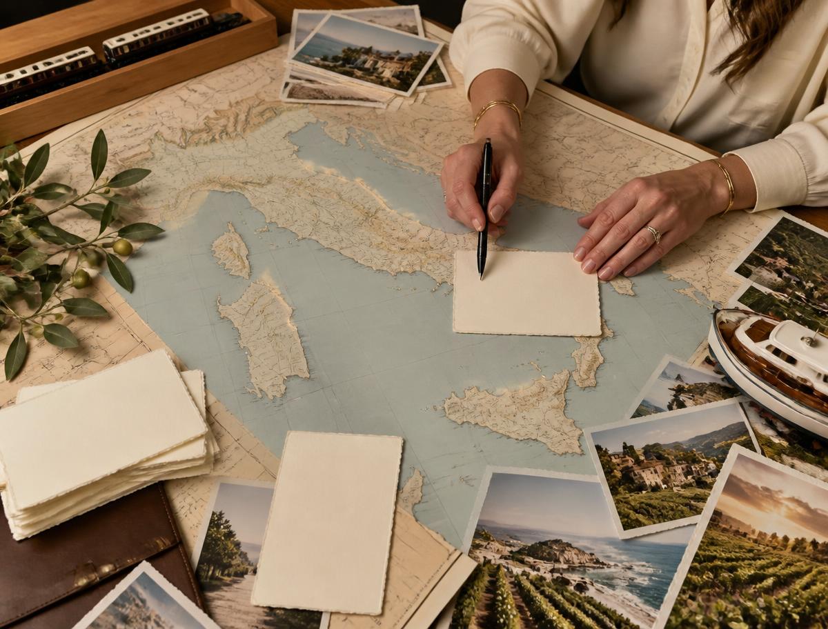 A destination designer planning a tailor-made journey across Italy